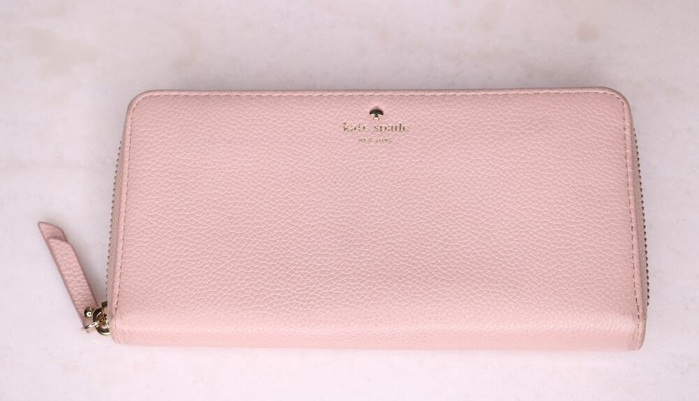 Kate Spade Staci Saffiano Leather Zip Around Continental Wallet Pink